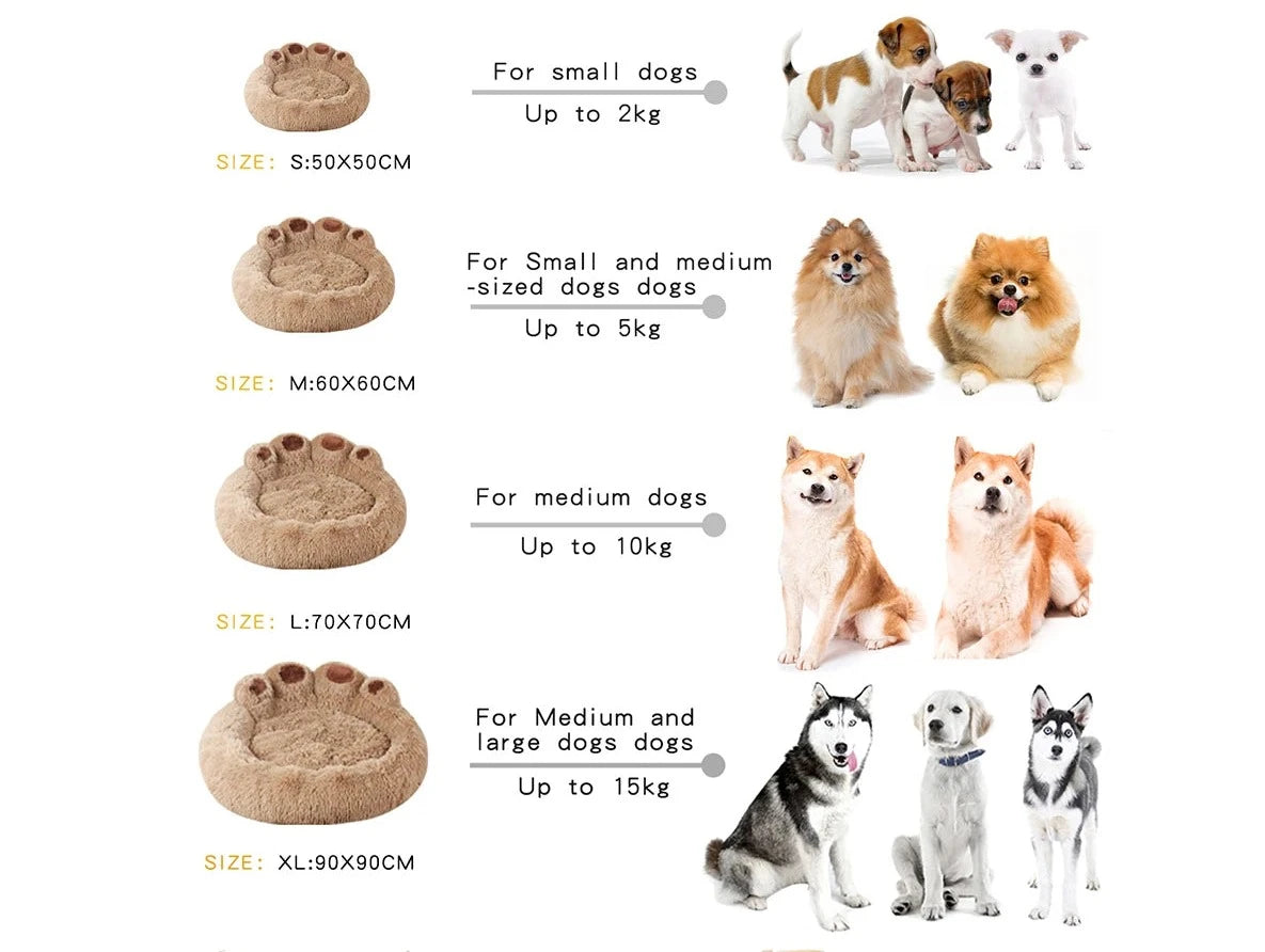 Flauschiges Hundepfoten Bettchen