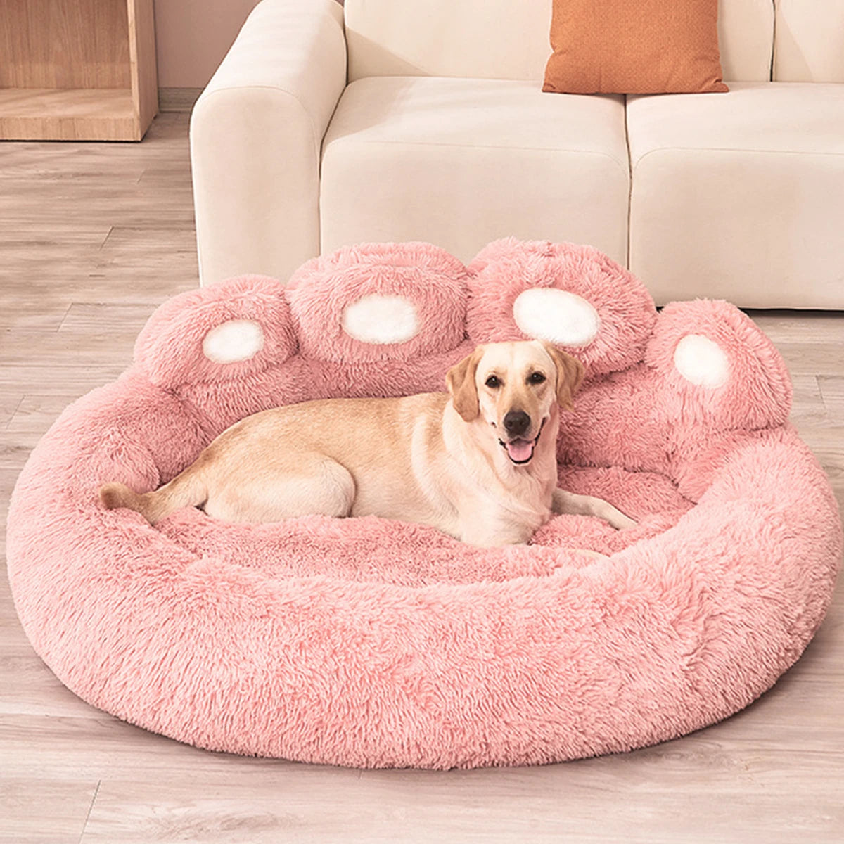 Flauschiges Hundepfoten Bettchen