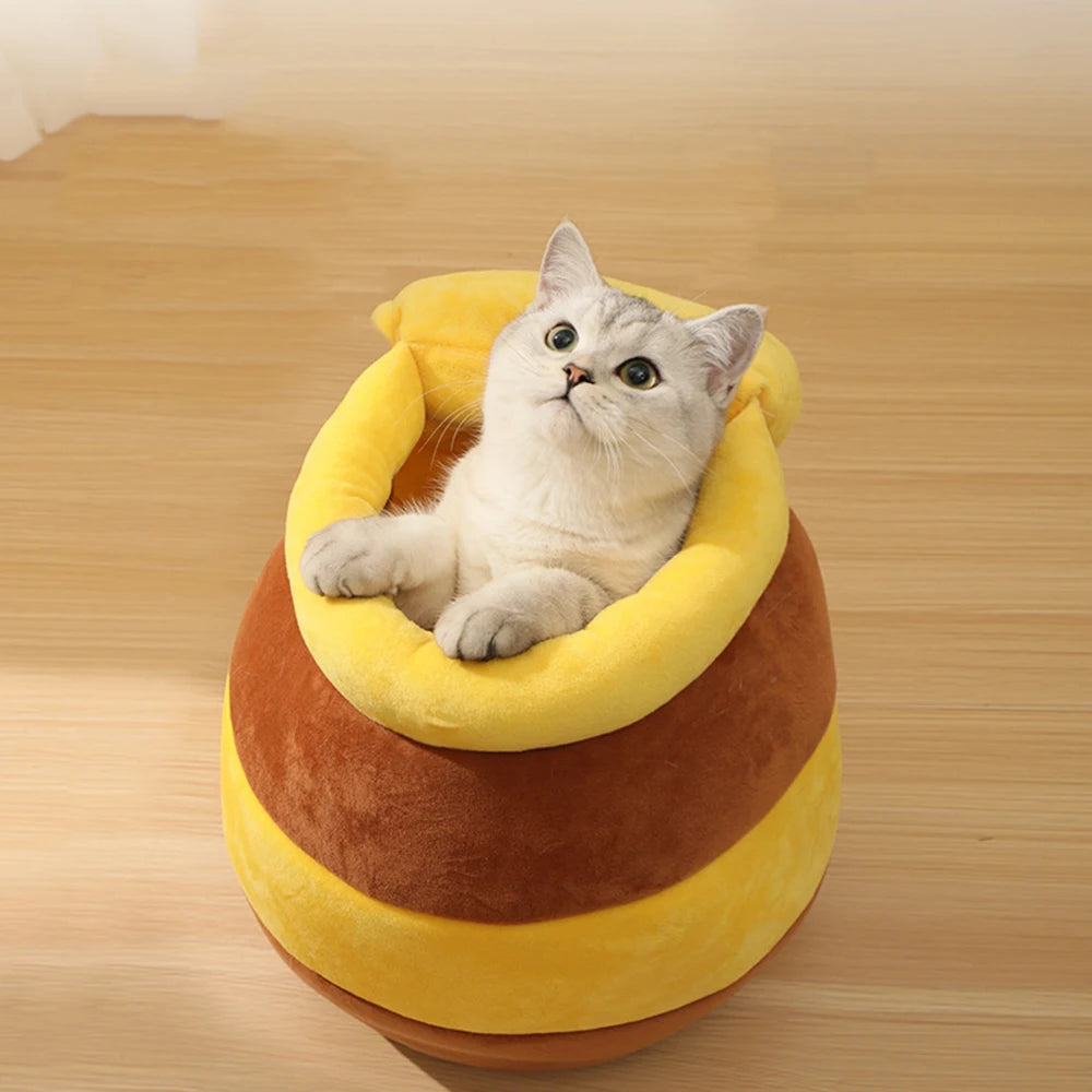 Lustiges Honigtopf Katzenbett