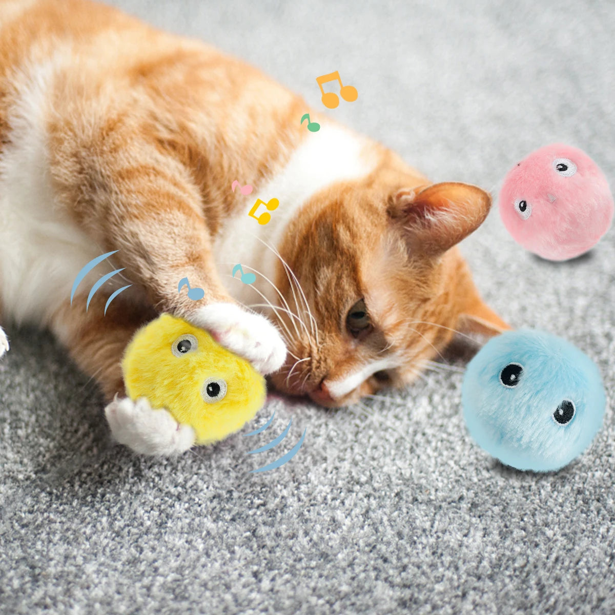 Interaktiver Geräusche machender Katzenball