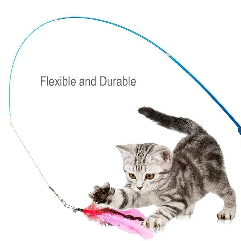 11 Teiliger Katzen Feder Spielzeug Stab