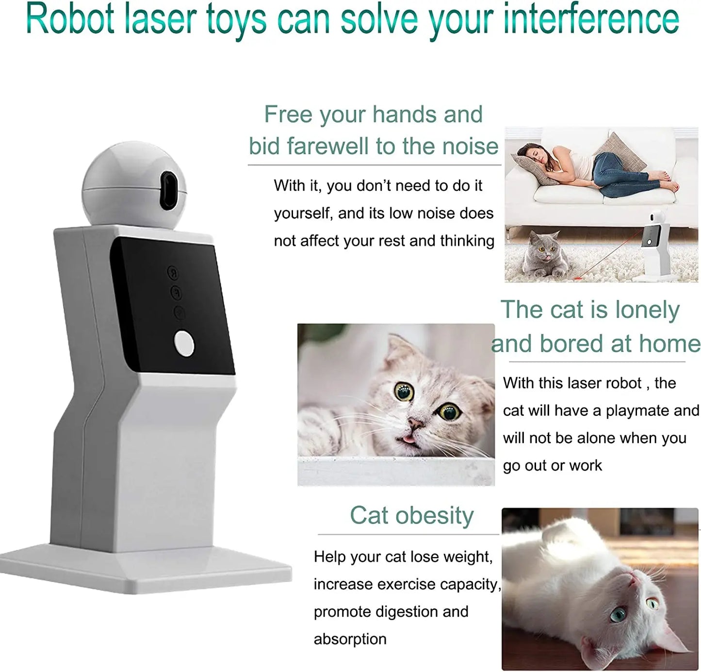 Interaktiver Laser-Roboter für Katzen