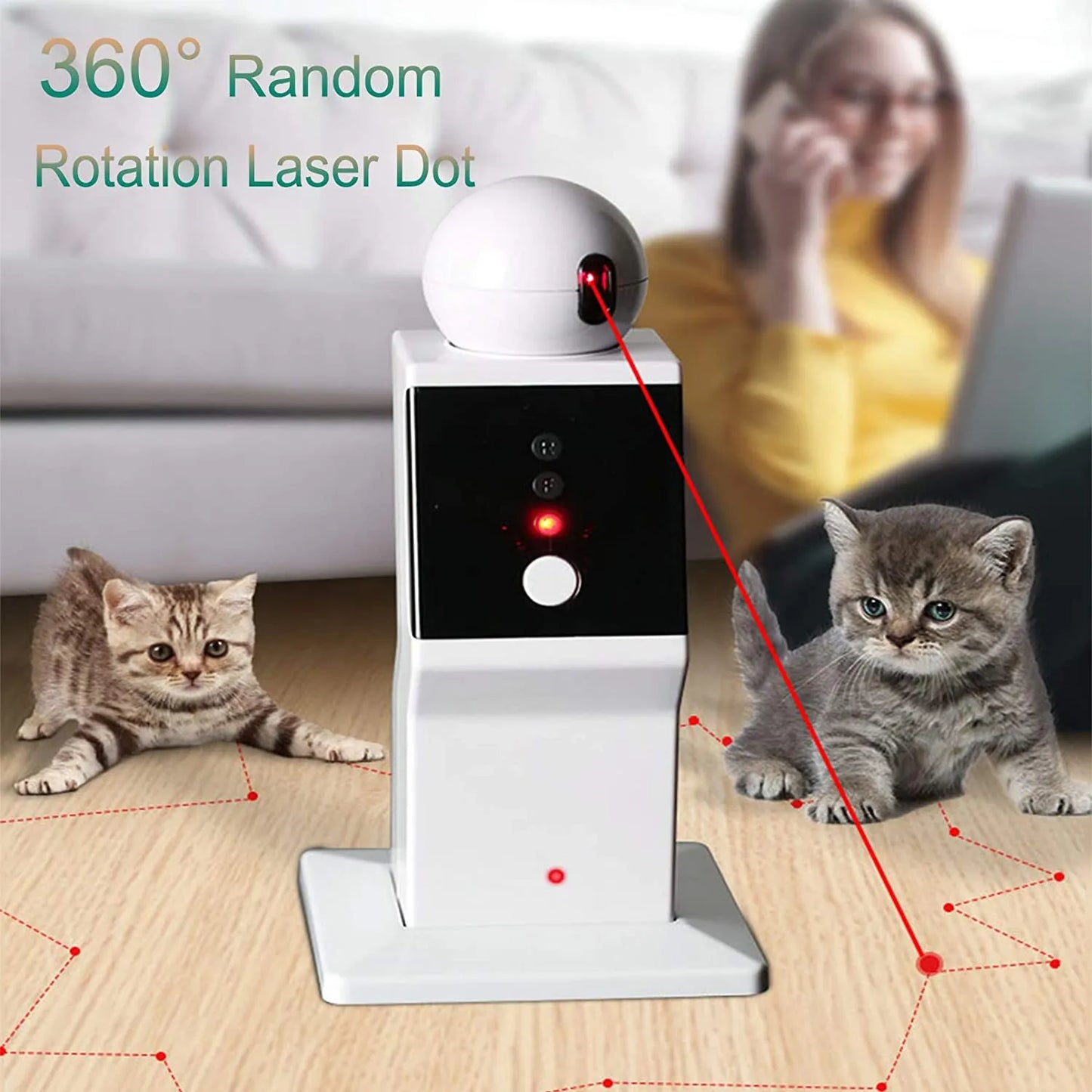 Interaktiver Laser-Roboter für Katzen